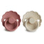 Mushie Frigg Daisy Natural Rubber Pacifier 2 pack - Powder Blush/Cream