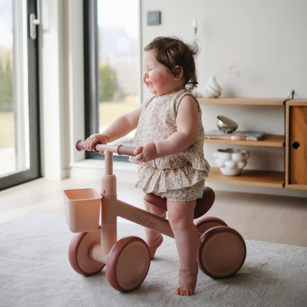 Mushie Mini Toddler Bike - Blush on Luna Baby Store Miami