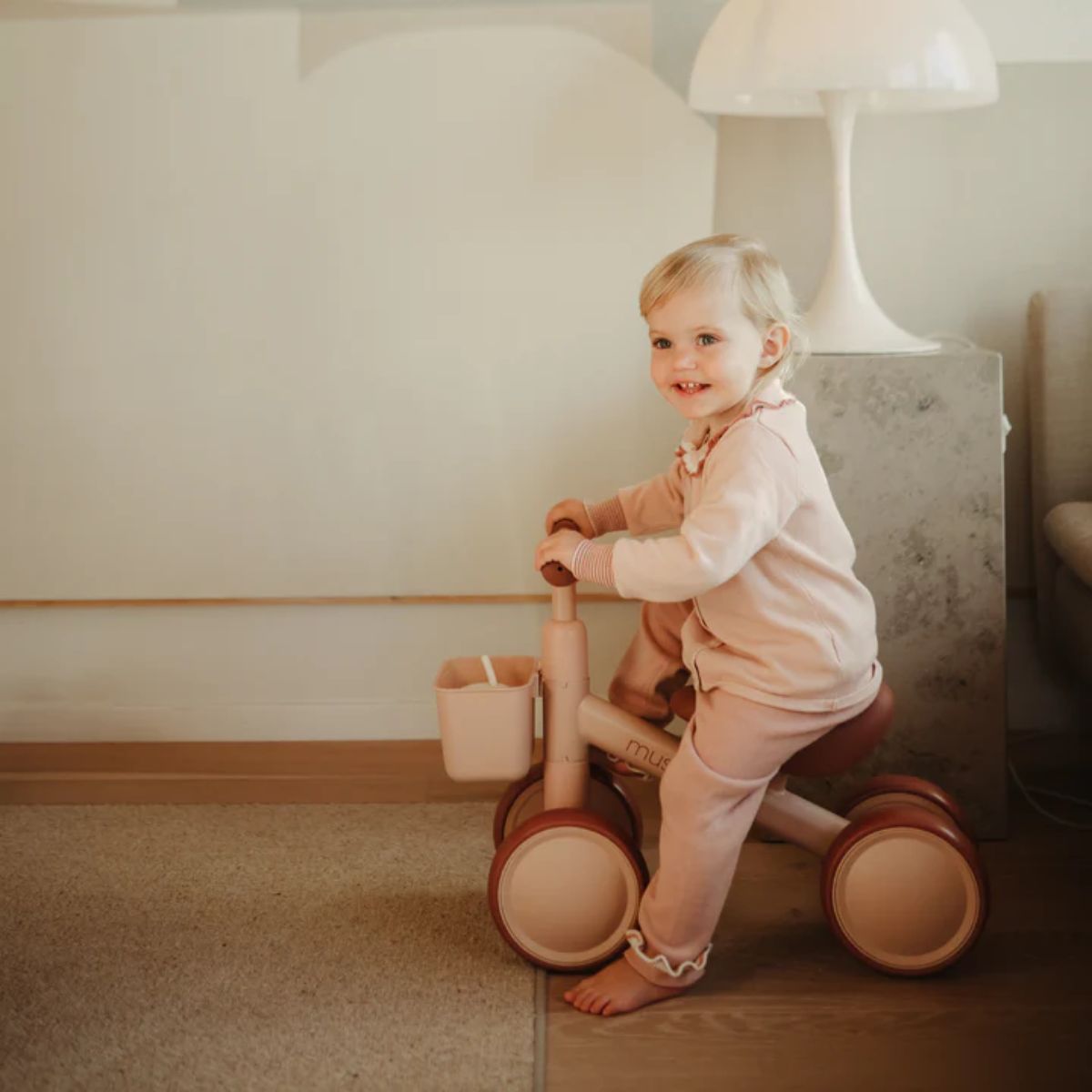 Mushie Mini Toddler Bike - Blush on Luna Baby Store Miami