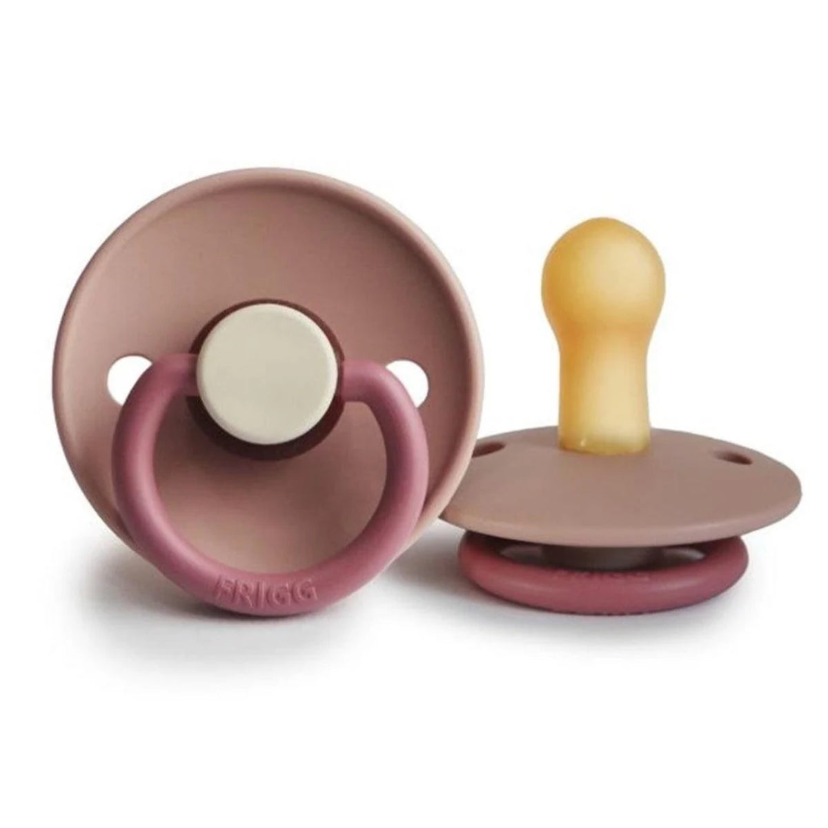 Mushie Natural Rubber Baby Pacifier 0-6M - Colorblock on Luna Baby Store Miami
