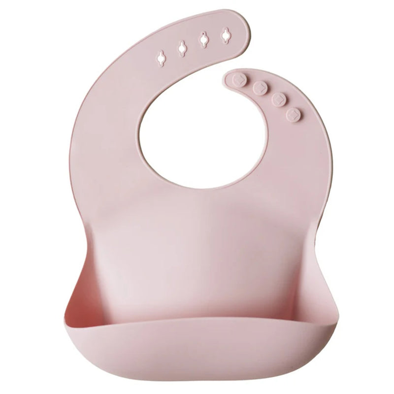 Mushie Silicone Baby Bib - Blush