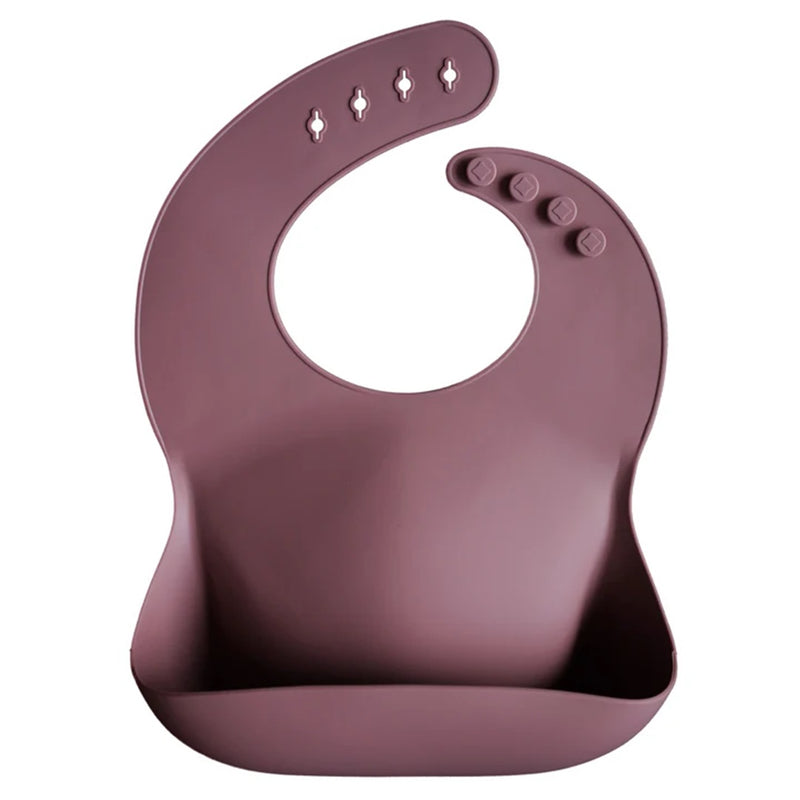 Mushie Silicone Baby Bib - Dusty Rose