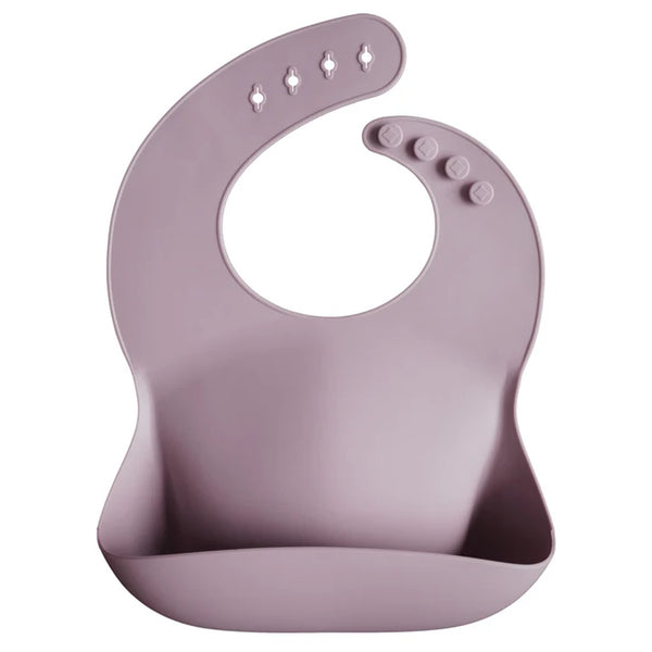 Mushie Silicone Baby Bib - Pale Mauve