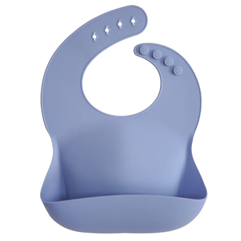 Mushie Silicone Baby Bib - Powder Blue