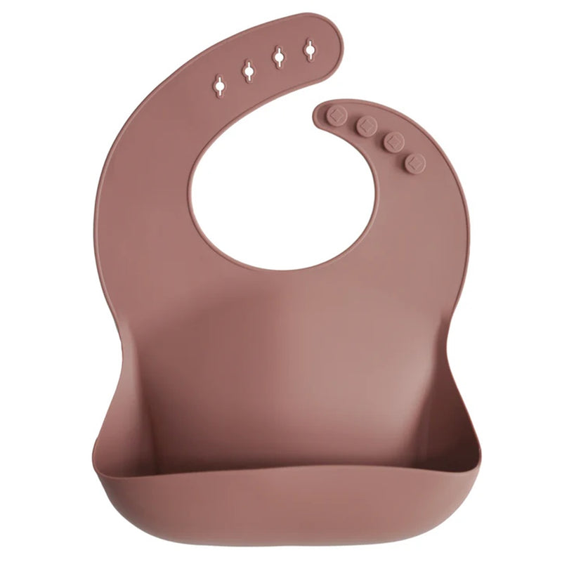 Mushie Silicone Baby Bib - Woodchuck