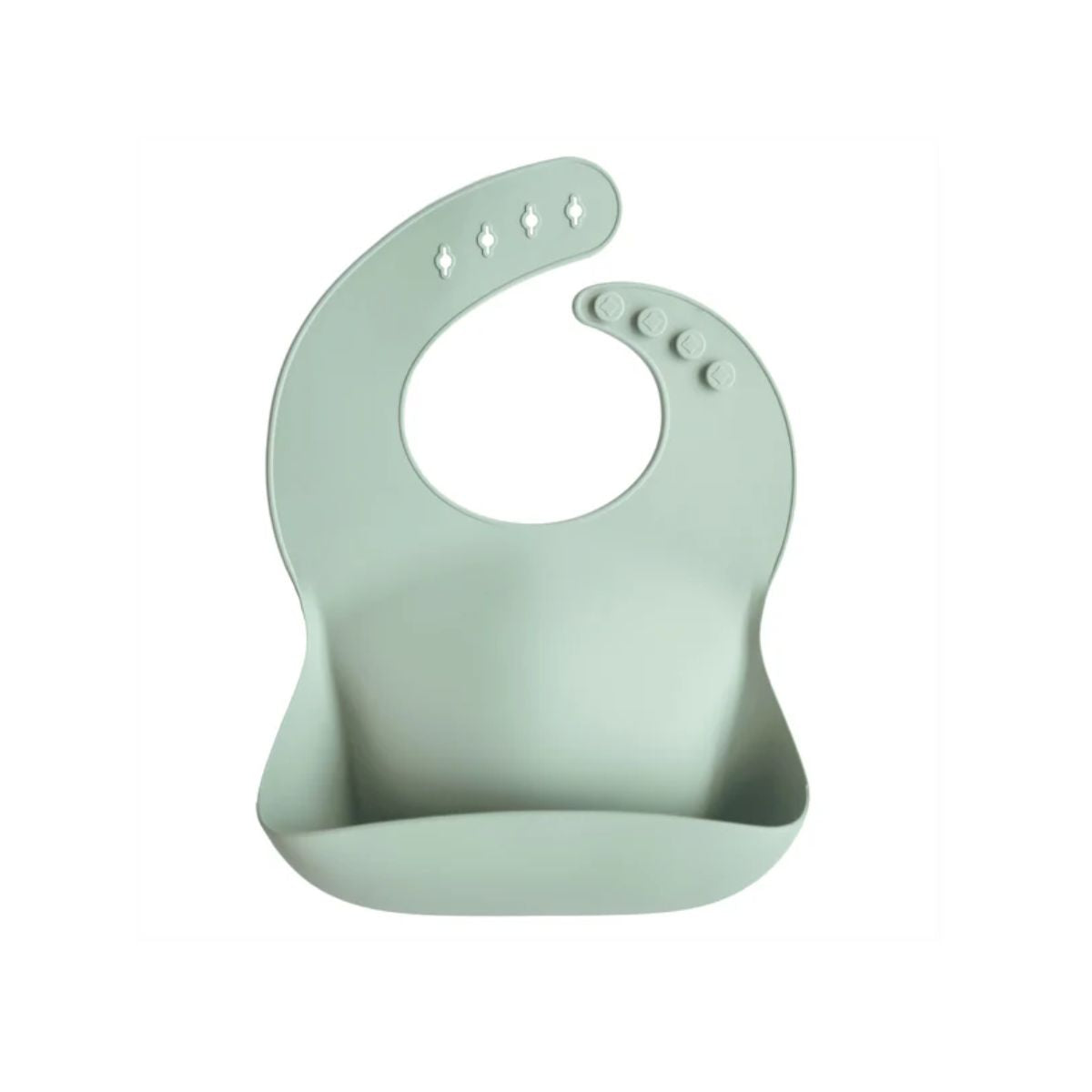 Mushie Silicone Baby Bib - Cambridge Blue on Luna Baby Store Miami