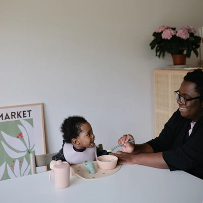 Mushie Silicone Baby Bib - Cambridge Blue