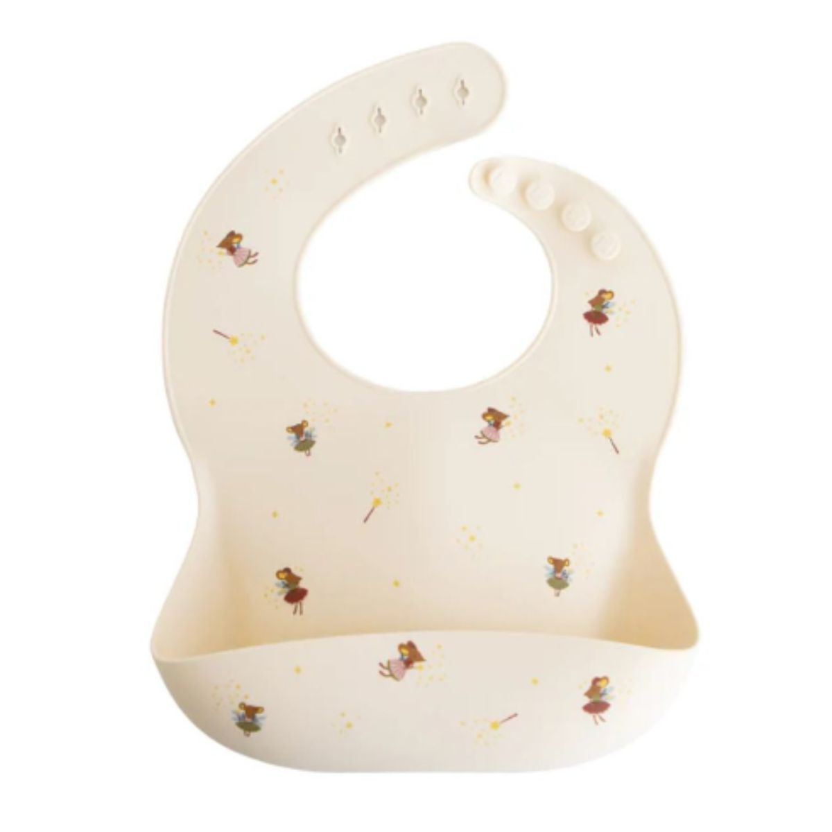 Mushie Silicone Baby Bib - Fairy Mice