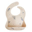 Mushie Silicone Baby Bib - Lilac Flowers on Luna Baby Store Miami