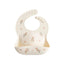 Mushie Silicone Baby Bib - Pink Flowers on Luna Baby Store Miami