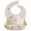 Mushie Silicone Baby Bib - Pink Flowers