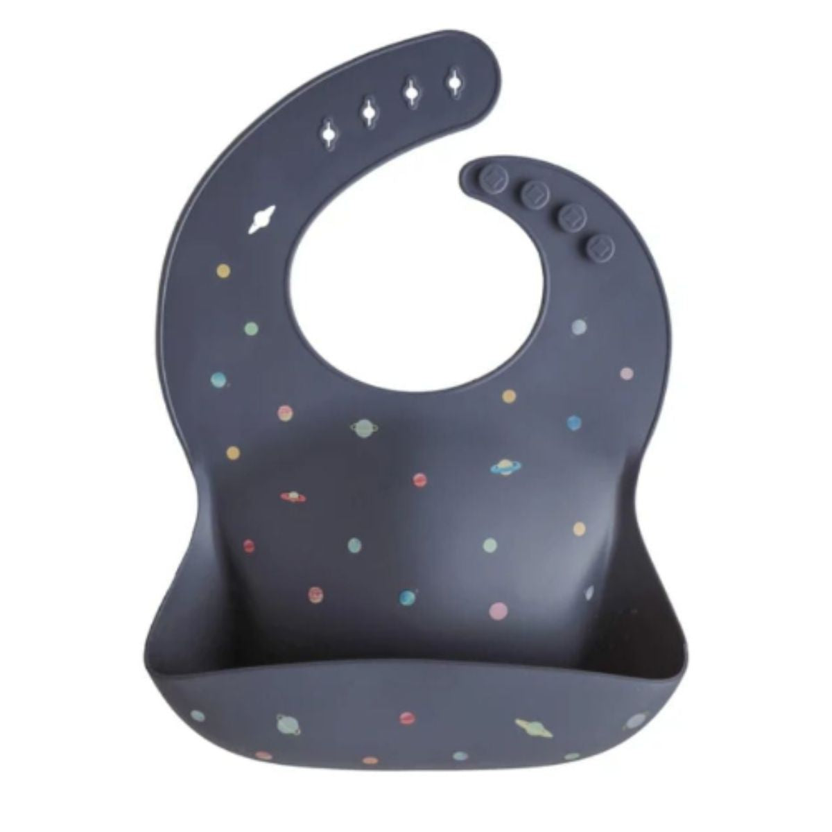 Mushie Silicone Baby Bib - Planets on Luna Baby Store Miami