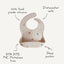 Mushie Silicone Baby Bib - Planets on Luna Baby Store Miami