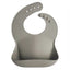 Mushie Silicone Baby Bib - Silver Sage on Luna Baby Store Miami