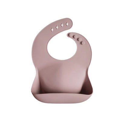 Mushie Silicone Baby Bib - Warm Taupe