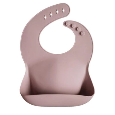 Mushie Silicone Baby Bib - Warm Taupe