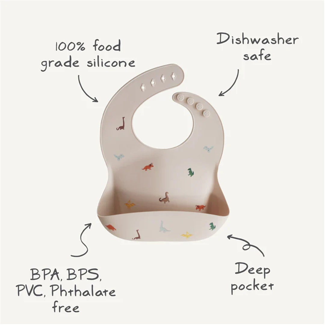 Mushie Silicone Baby Bib Bees