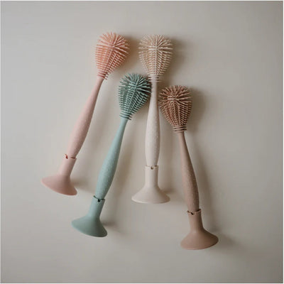 Mushie Silicone Baby Bottle Brush Shifting Sand