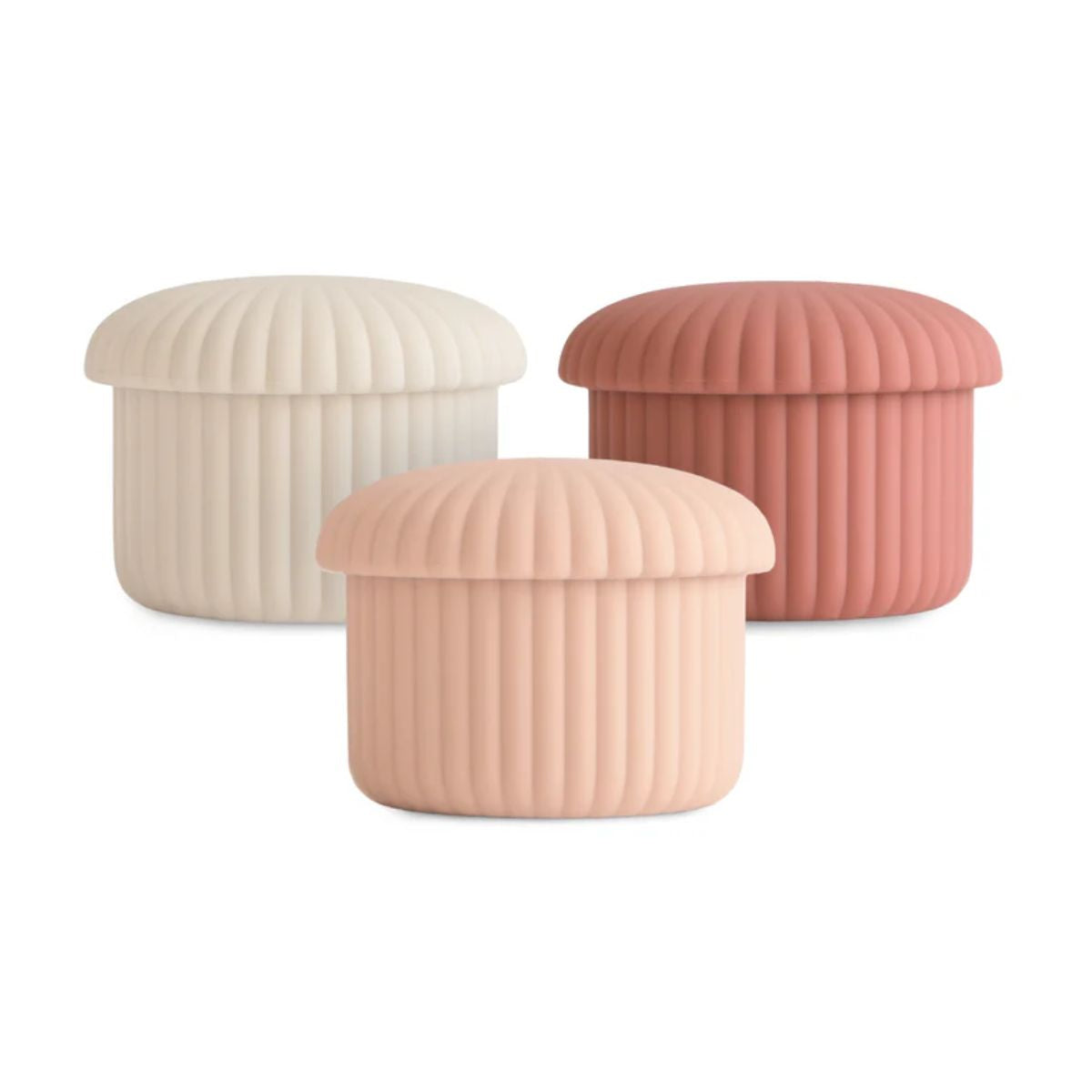 Mushie Silicone Baby Food Containers 3 pack set - Pinks Combo