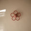 Mushie Silicone Daisy Rattle Teether - Dusty Rose on Luna Baby Store Miami