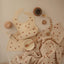 Mushie Silicone Pacifier Clip Luna - Faux Wood