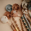 Mushie Silicone Pacifier Clip Luna - Faux Wood