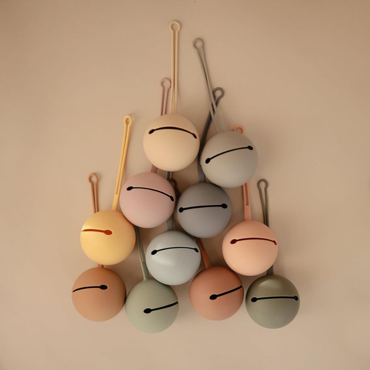 Mushie Silicone Pacifier Holder Case - Cambridge Blue