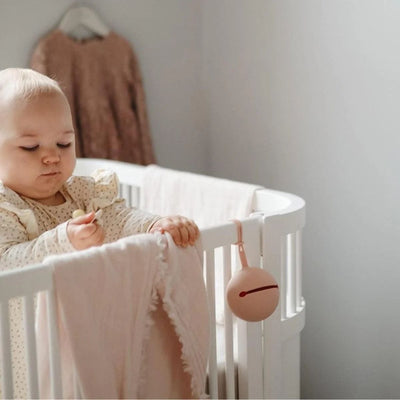 Mushie Silicone Pacifier Holder Case - Cloudy Mauve