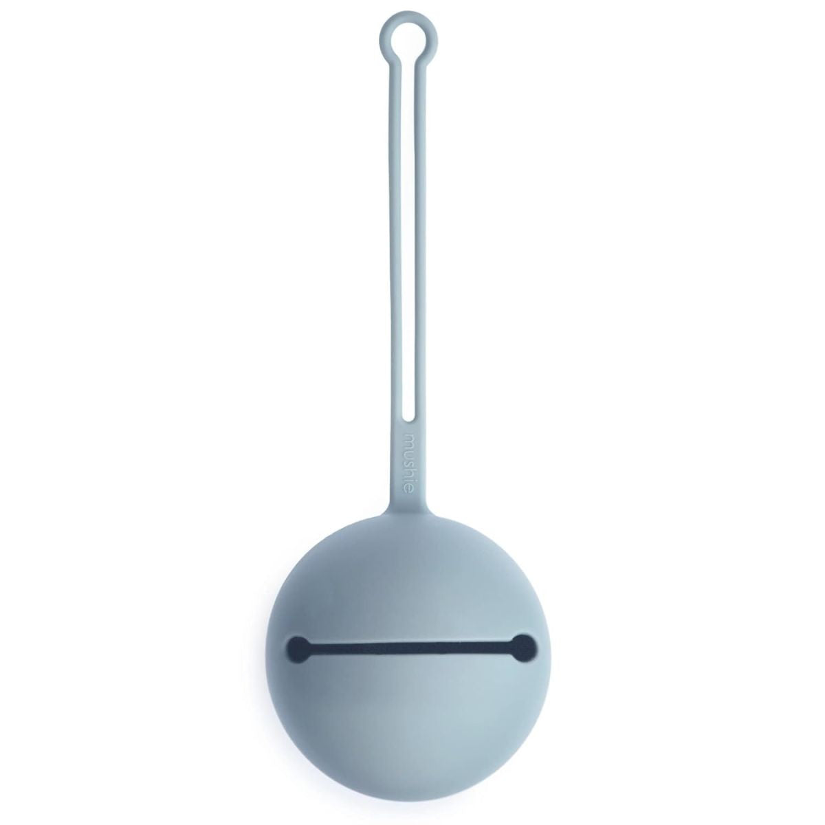 Mushie Silicone Pacifier Holder Case - Powder Blue on Luna Baby Store Miami