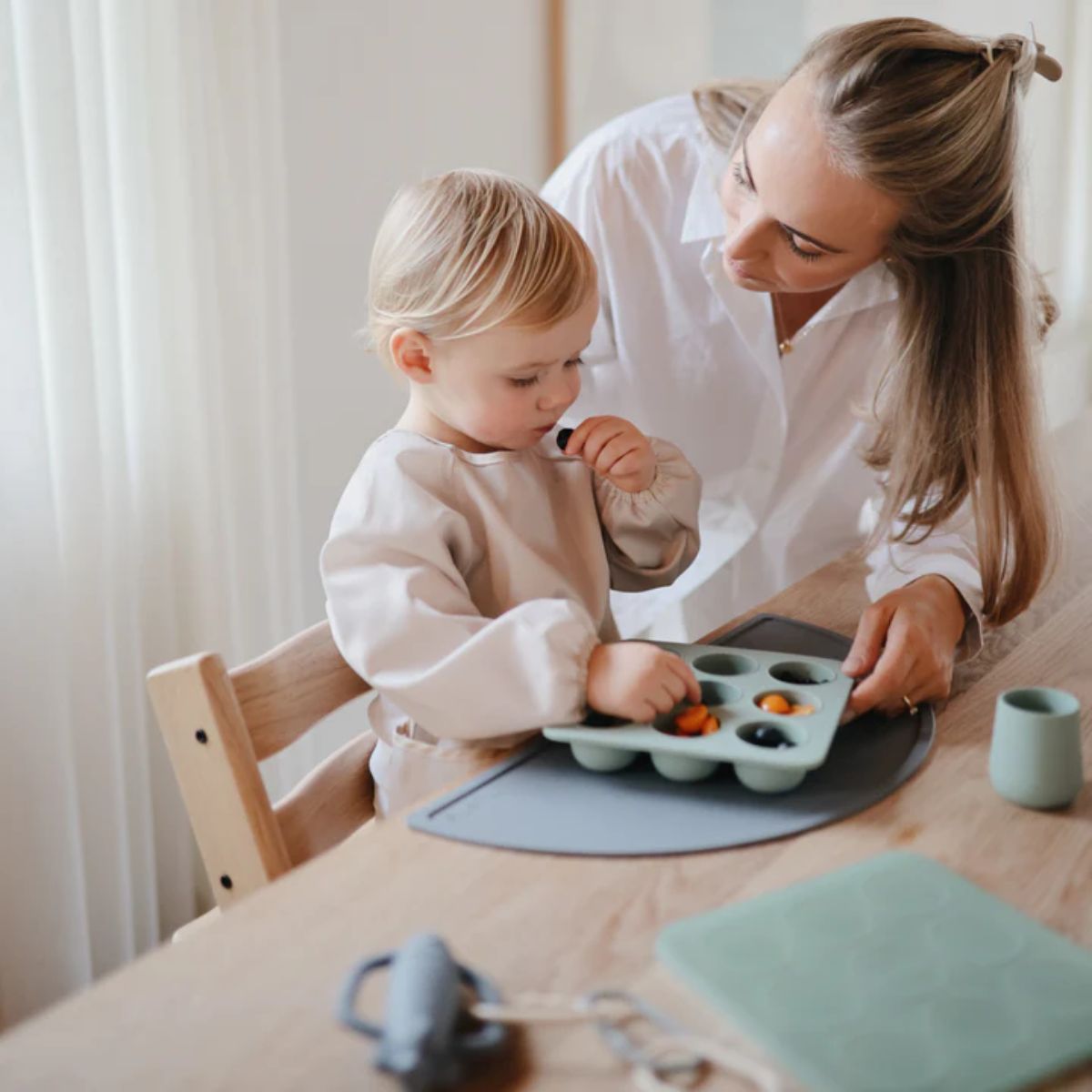 Mushie Silicone Placemat - Dried Thyme on Luna Baby Store Miami