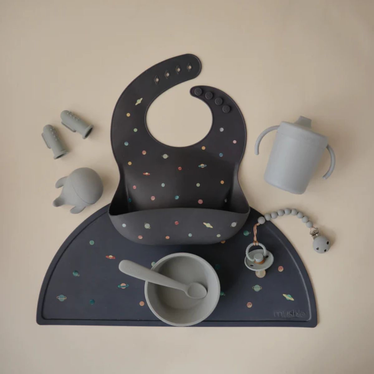 Mushie Silicone Placemat - Planets