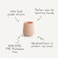 Mushie Silicone Starter Cup - Blush on Luna Baby Store Miami