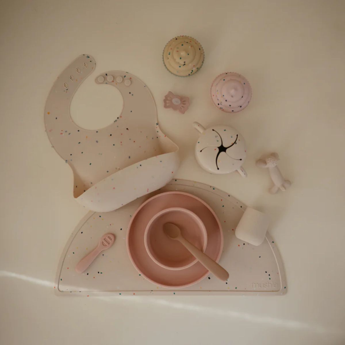 Mushie Silicone Starter Cup - Shifting Sand on Luna Baby Store Miami