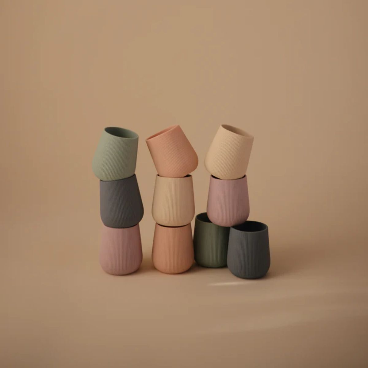Mushie Silicone Starter Cup - Shifting Sand on Luna Baby Store Miami