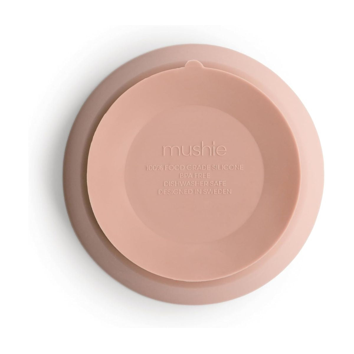 Tigela de Sucção Infantil Mushie Blush - Strong Suction Base