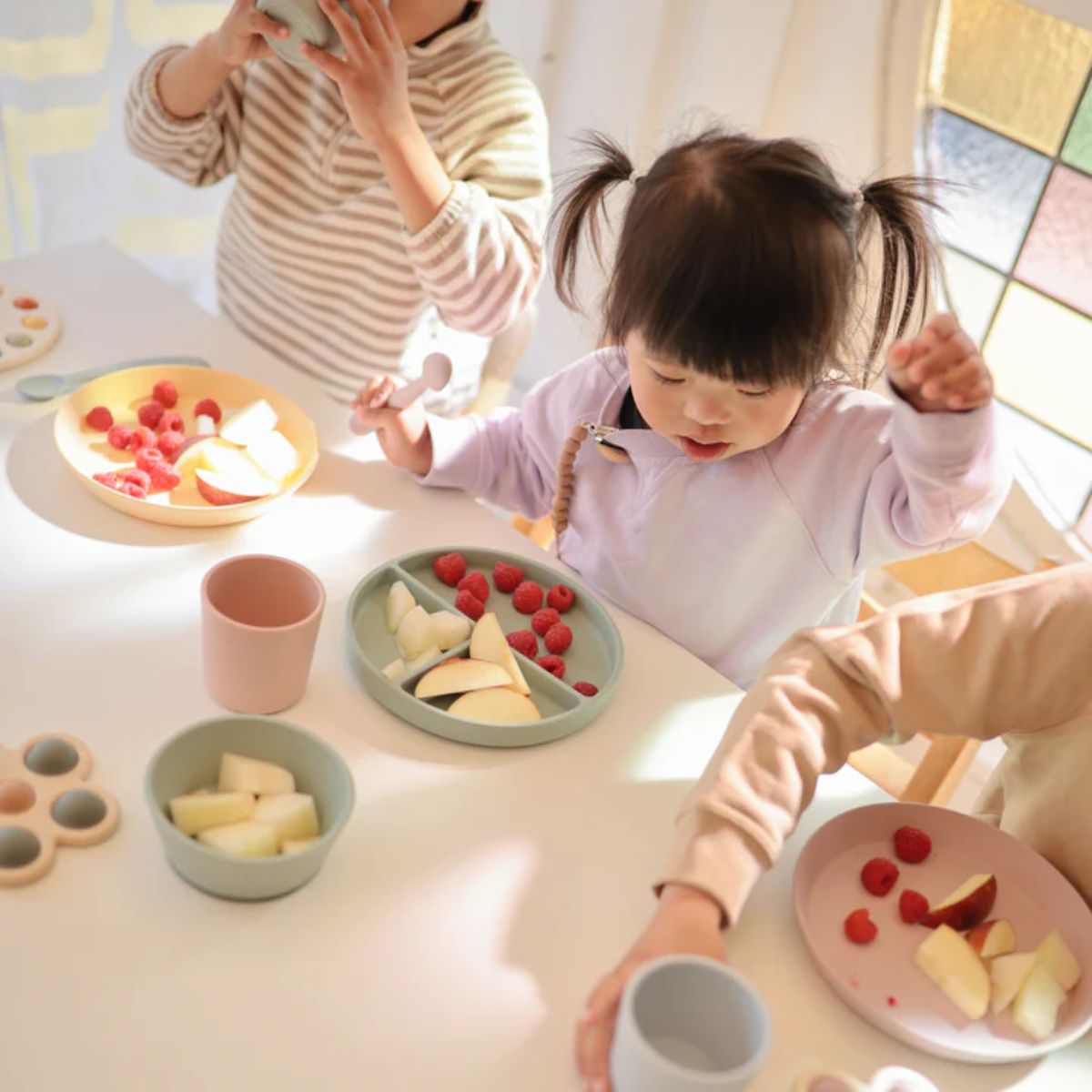 Mushie Silicone Suction Bowl - Dried Thyme on Luna Baby Store Miami
