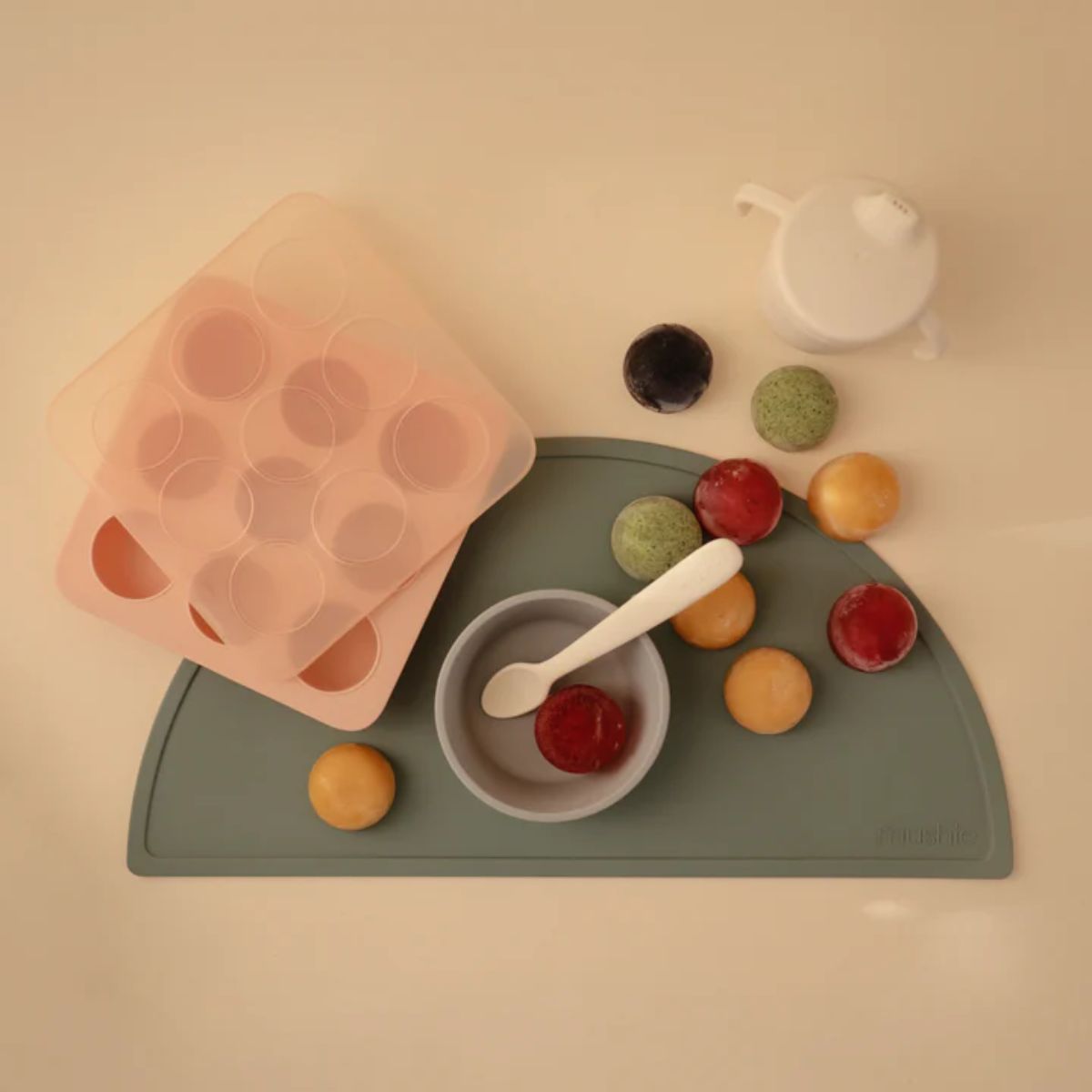 Mushie Silicone Suction Bowl - Stone
