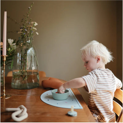 Mushie Silicone Suction Bowl - Powder Blue