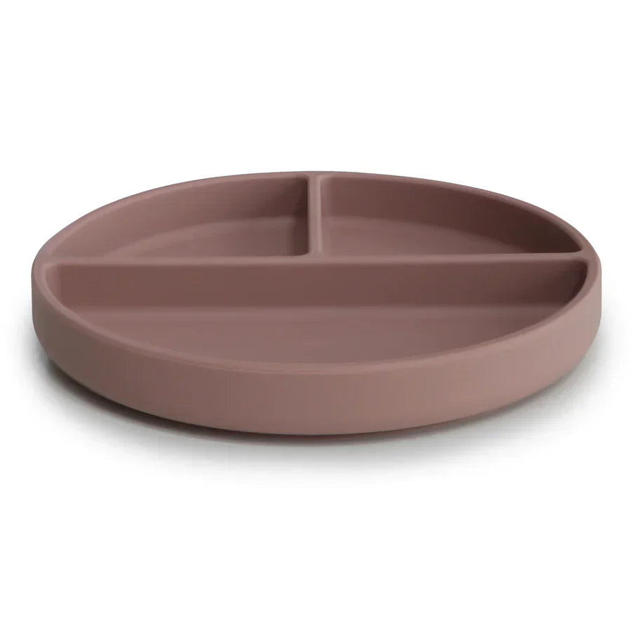 Mushie Silicone Suction Plate - Cloudy Mauve