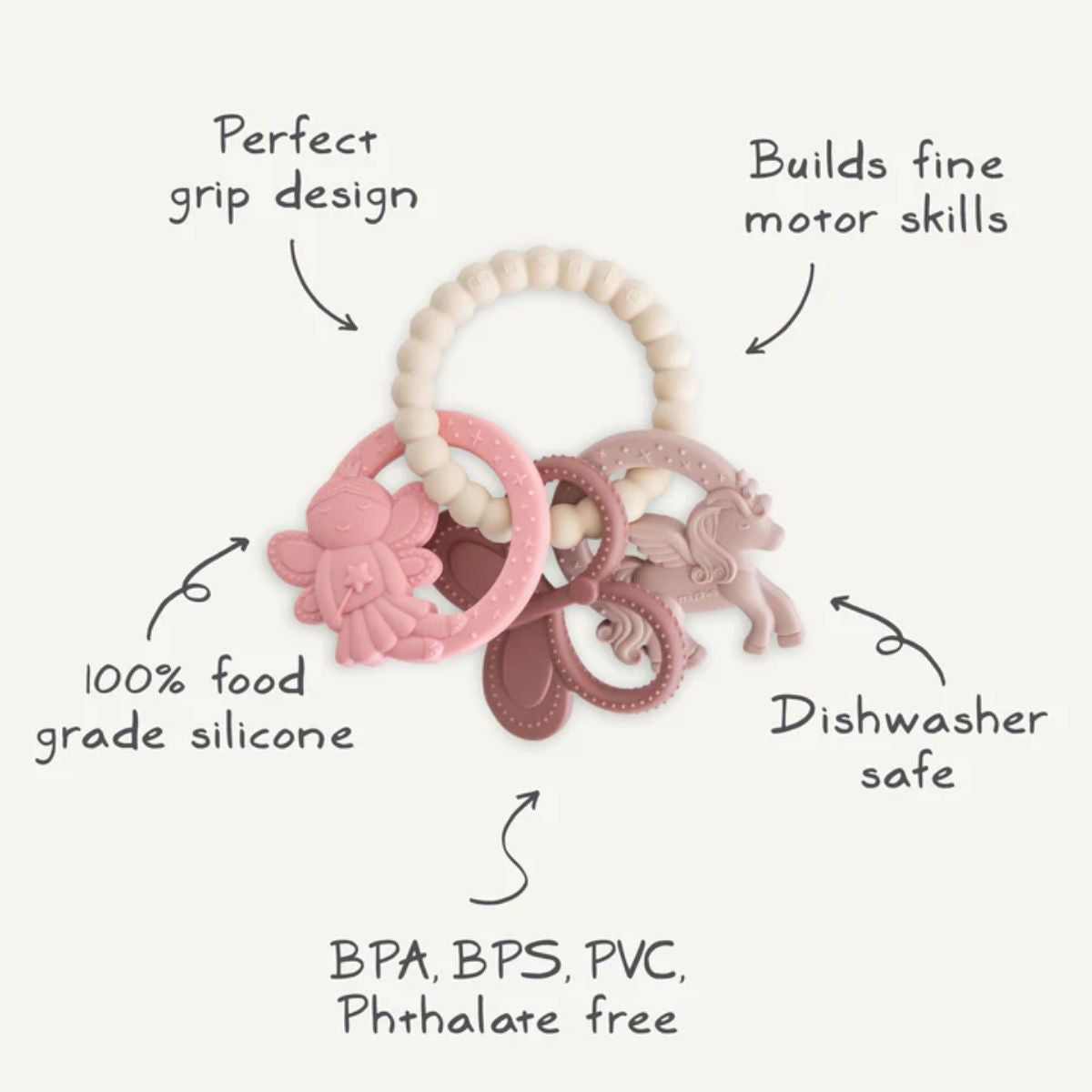 Mushie Silicone Teething Ring - Fairy
