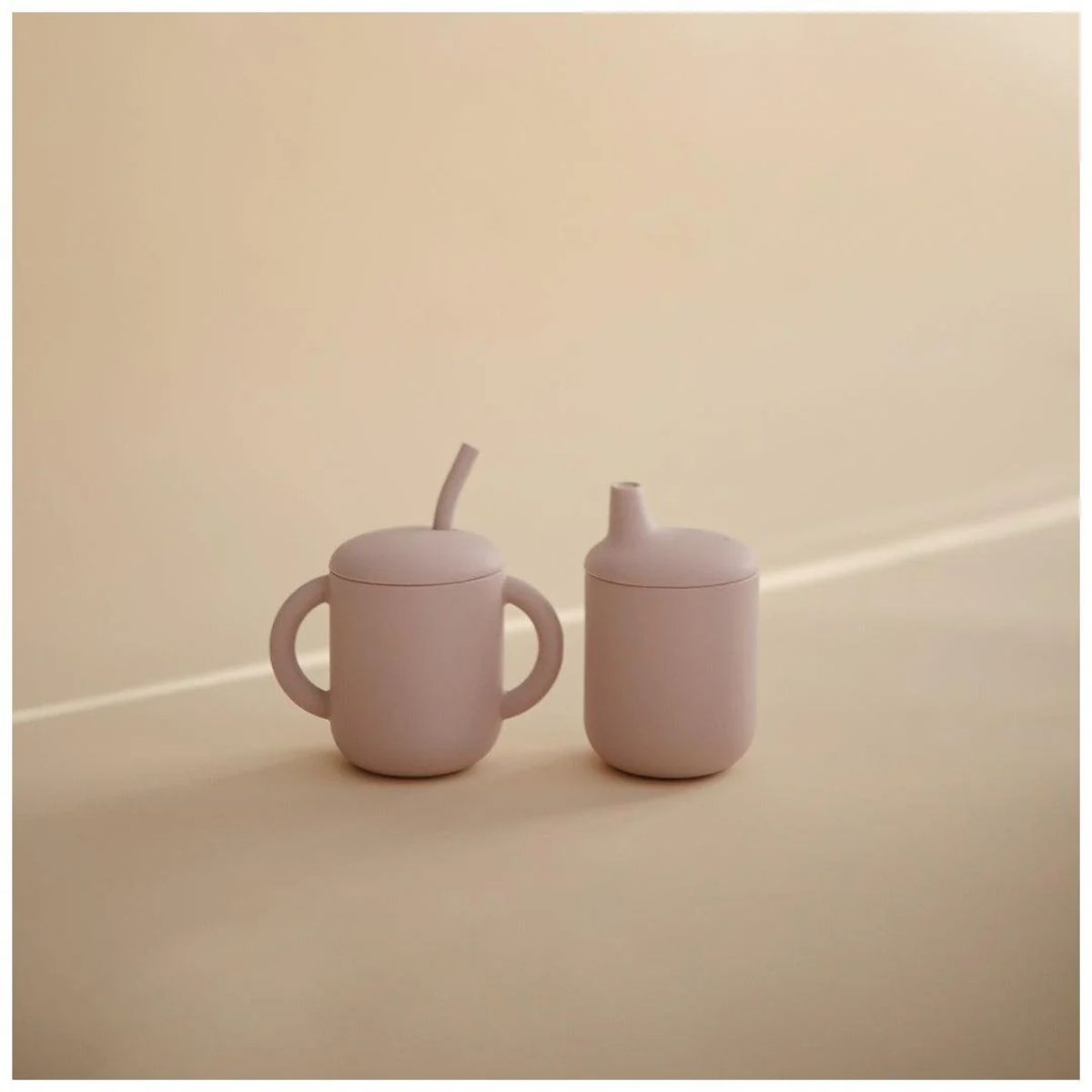 Mushie Silicone Training Cup + Straw - Soft Lilac