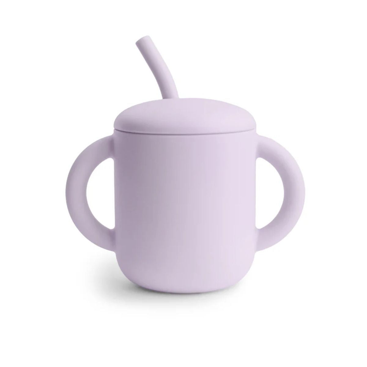 Mushie Silicone Training Cup + Straw - Soft Lilac