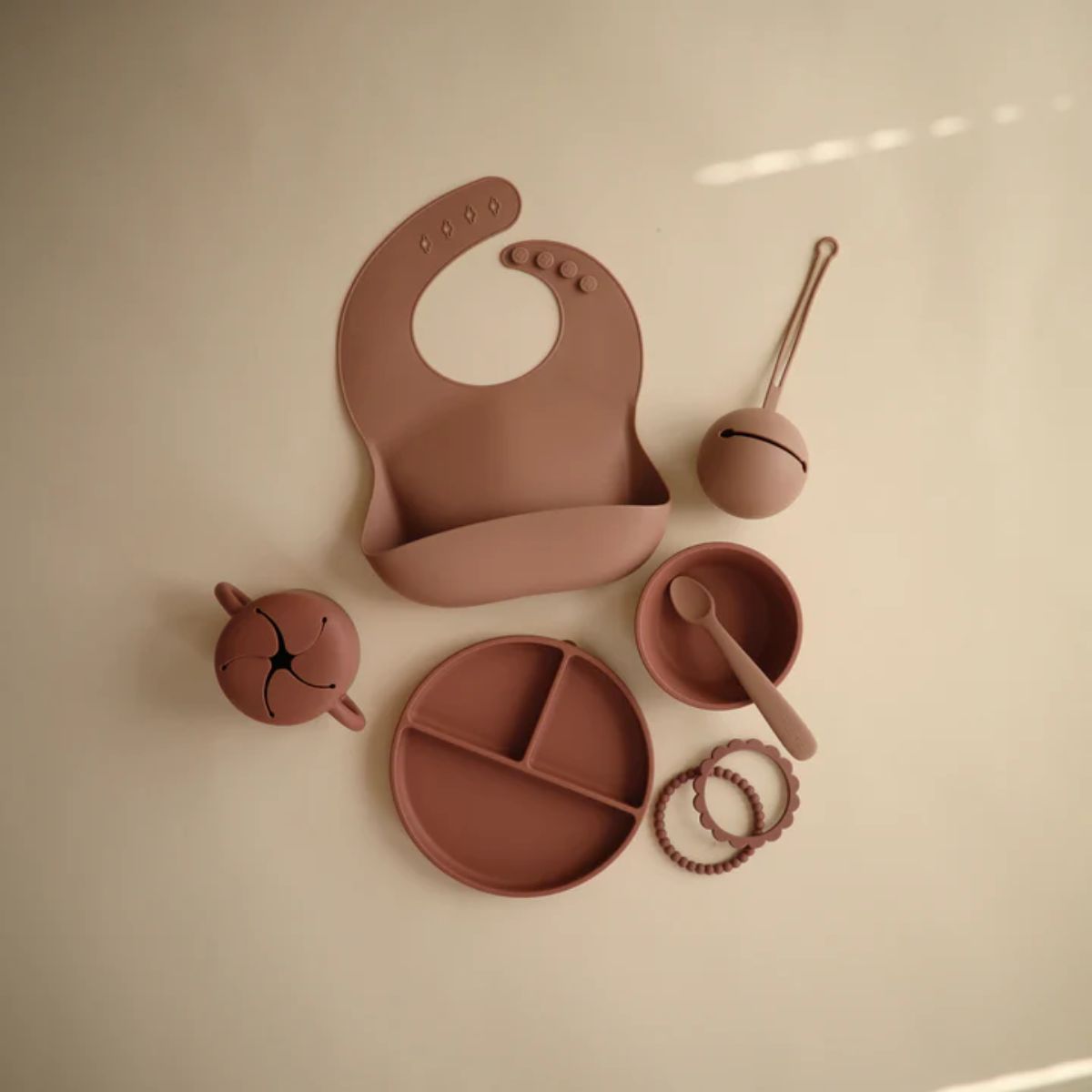 Mushie Snack Cup - Cloudy Mauve