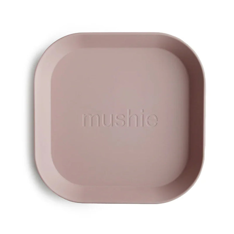 Mushie Square Dinnerware Plates Set of 2 - Blush