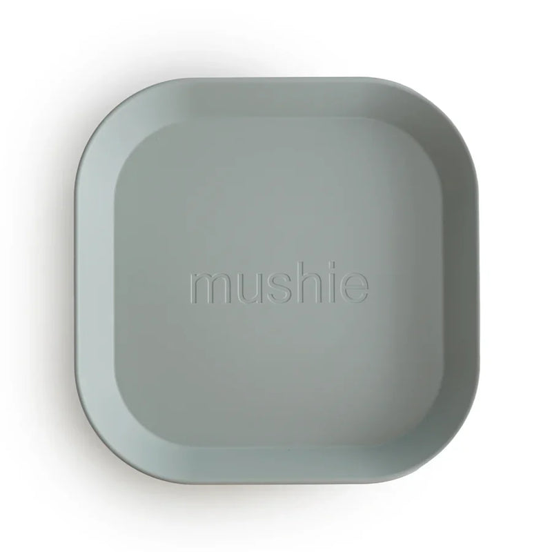 Mushie Square Dinnerware Plates Set of 2 - Sage