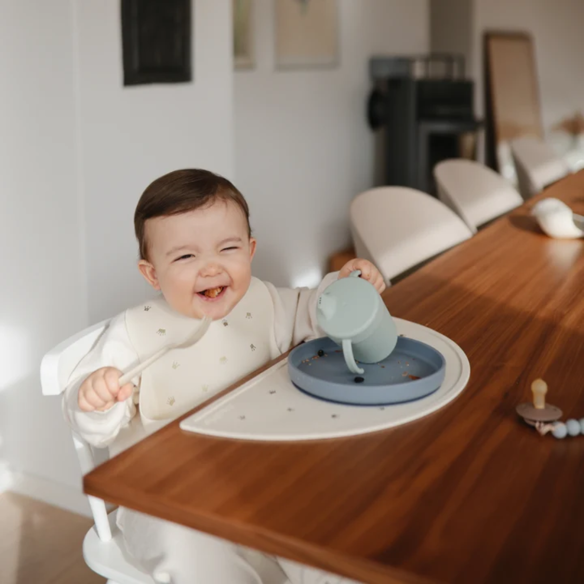 Mushie Trainer Sippy Cup - Cloud - Durable & Lightweight