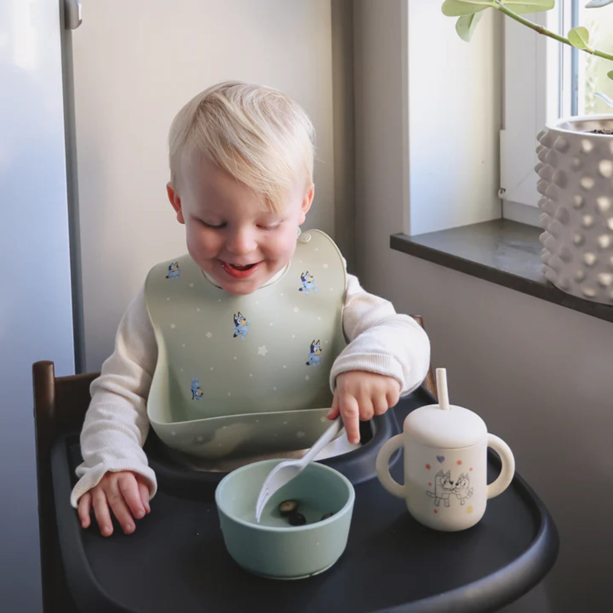 Kit de Talheres Infantil Mushie Cloud - Dishwasher Safe for Easy Cleaning