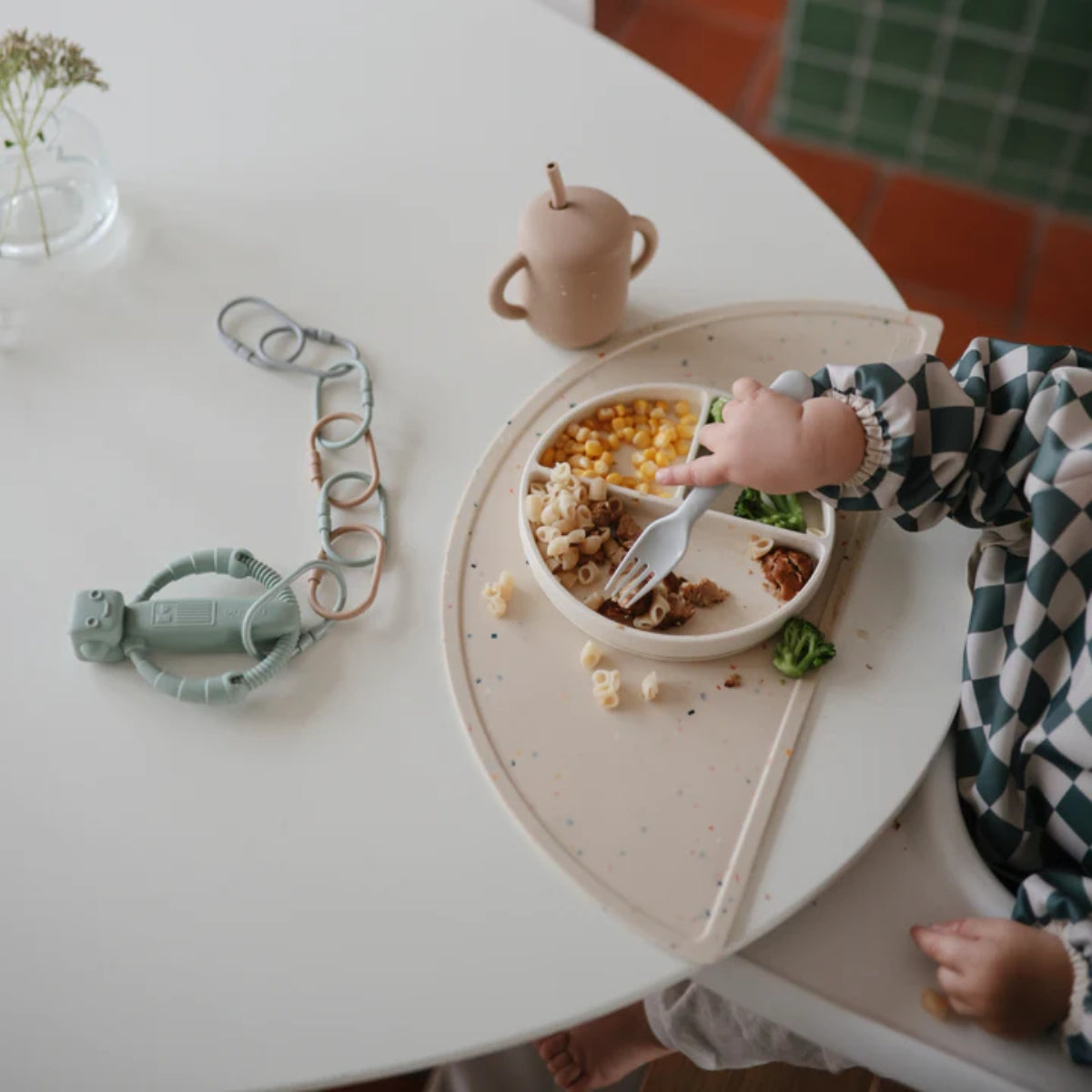 Kit de Talheres Infantil Mushie Cloud - Designed for Toddlers