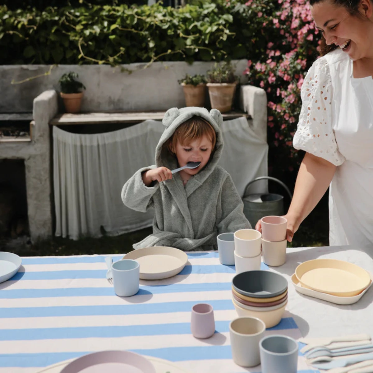 Mushie Fork and Spoon Set - Powder Blue on Luna Baby Store Miami