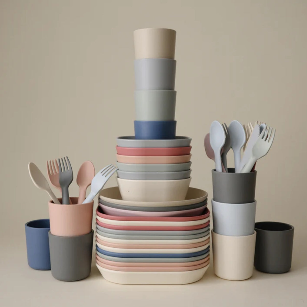 Mushie Fork and Spoon Set - Soft Lilac